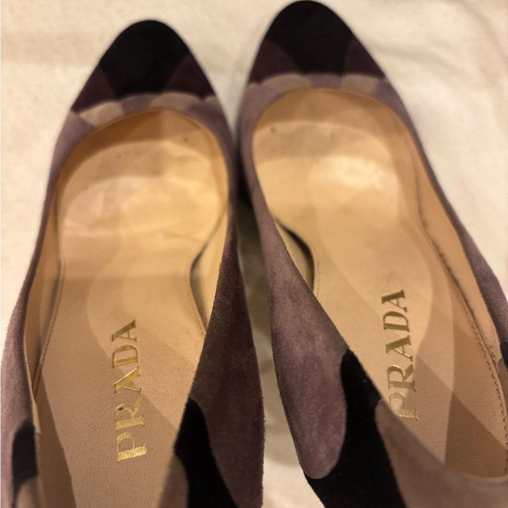 Prada FW2008 Graphic Suede Pumps | Camoscio Grafic | Size 37.5 - Picture 3 of 9